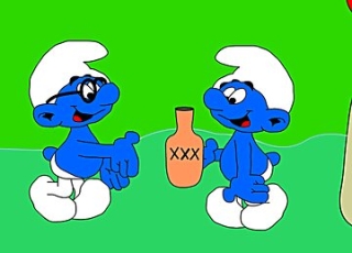 A game where Smurfette is fucked by the whole village sex parody of "Smurfs"