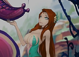 Monster tentacles in Lilith's pussy