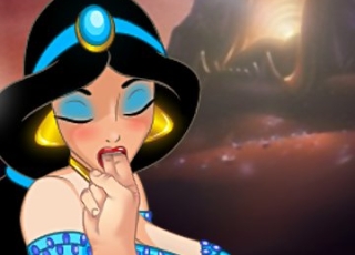 Aladdin fucks Princess Jasmine on the magic carpet