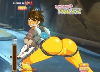 Hentai sex with Tracer of the game Overwatch, Tracer