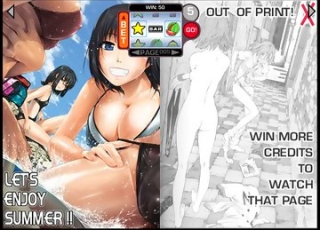 A slot machine for undressing hentai beauties in swimsuits